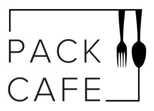 Pack Cafe logo with fork and spoon
